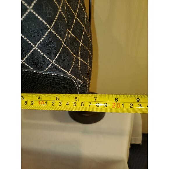 Dooney & Bourke Monogram Logo Canvas Leather Trim Shoulder Tote Bag - Picture 11 of 15